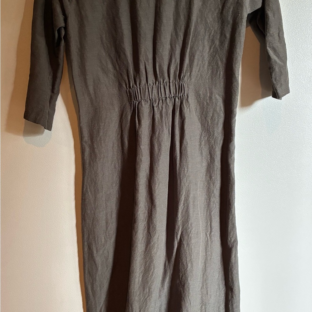 Sage Green Modaspia Silk Midi Dress